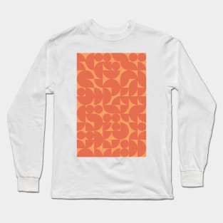 Hotdog Colored Geometric Pattern - Shapes #10 Long Sleeve T-Shirt